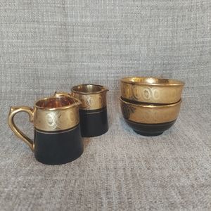 Gibson and Sons Late Sevres Davenport, English Cream and Sugar